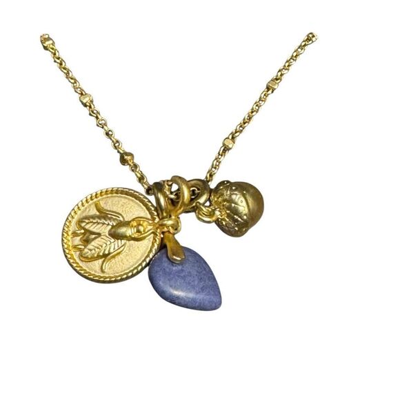 Lucky Brand Gold and Blue Celestial Necklace - Picture 2 of 3